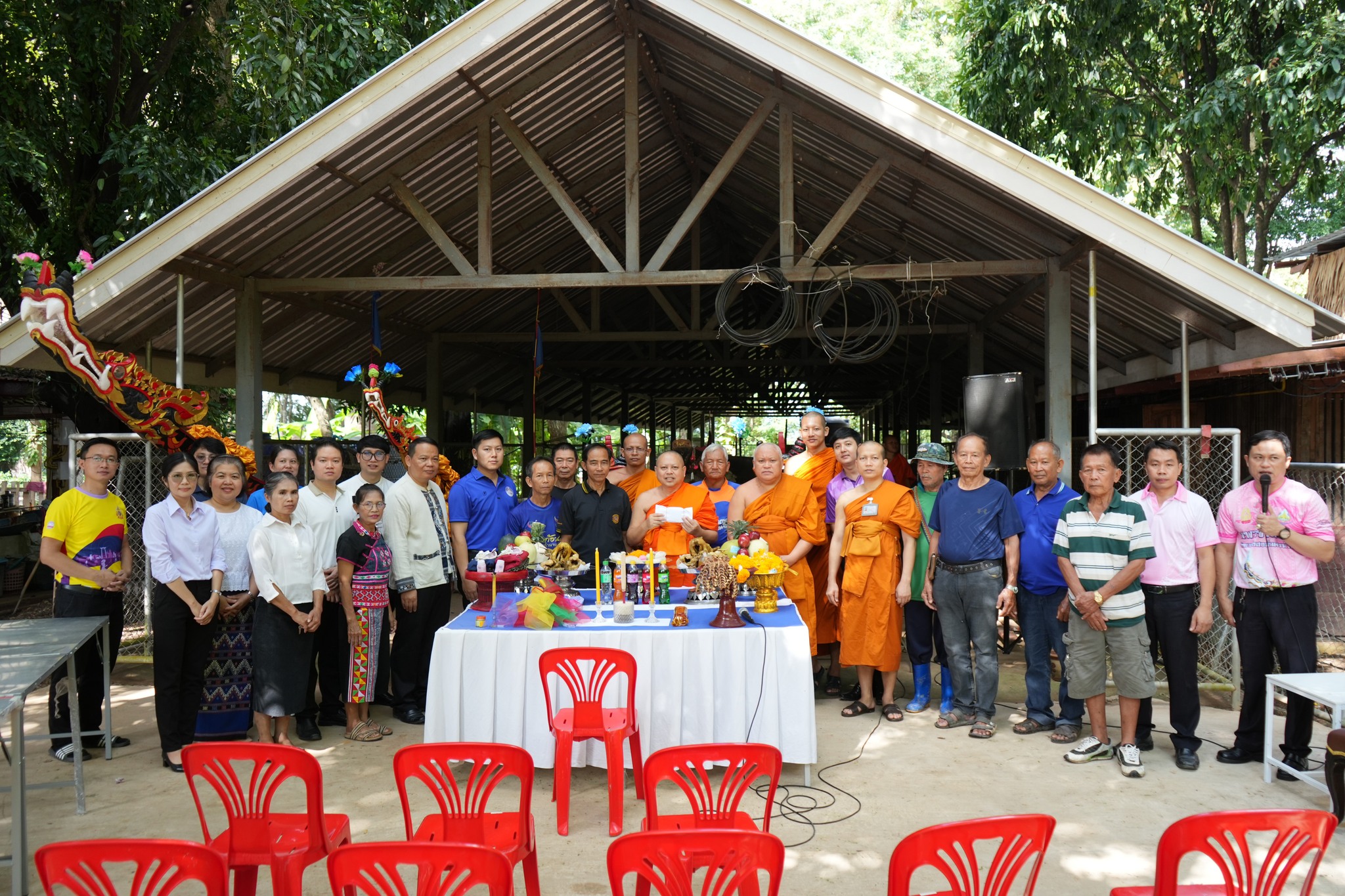 พิธีสู่ขวัญเรือเพชรพระธาตุ ๑ วิทยาลัยสงฆ์นครน่านฯ